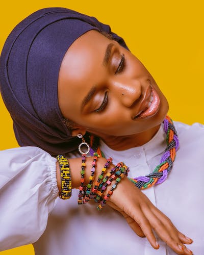 African Lady Wearing Turban